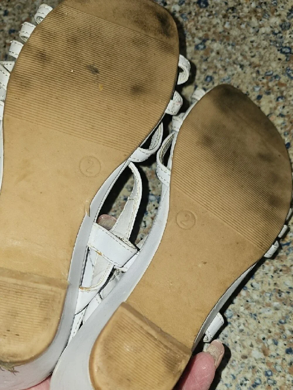 Rachel Shoes White Girls Floral Strap Sandals Size 2